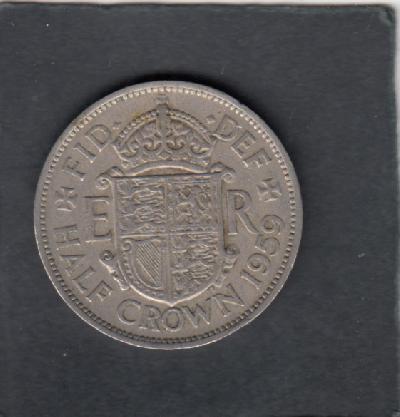 Beschrijving: 1/2 Crown  ELIZABETH II  